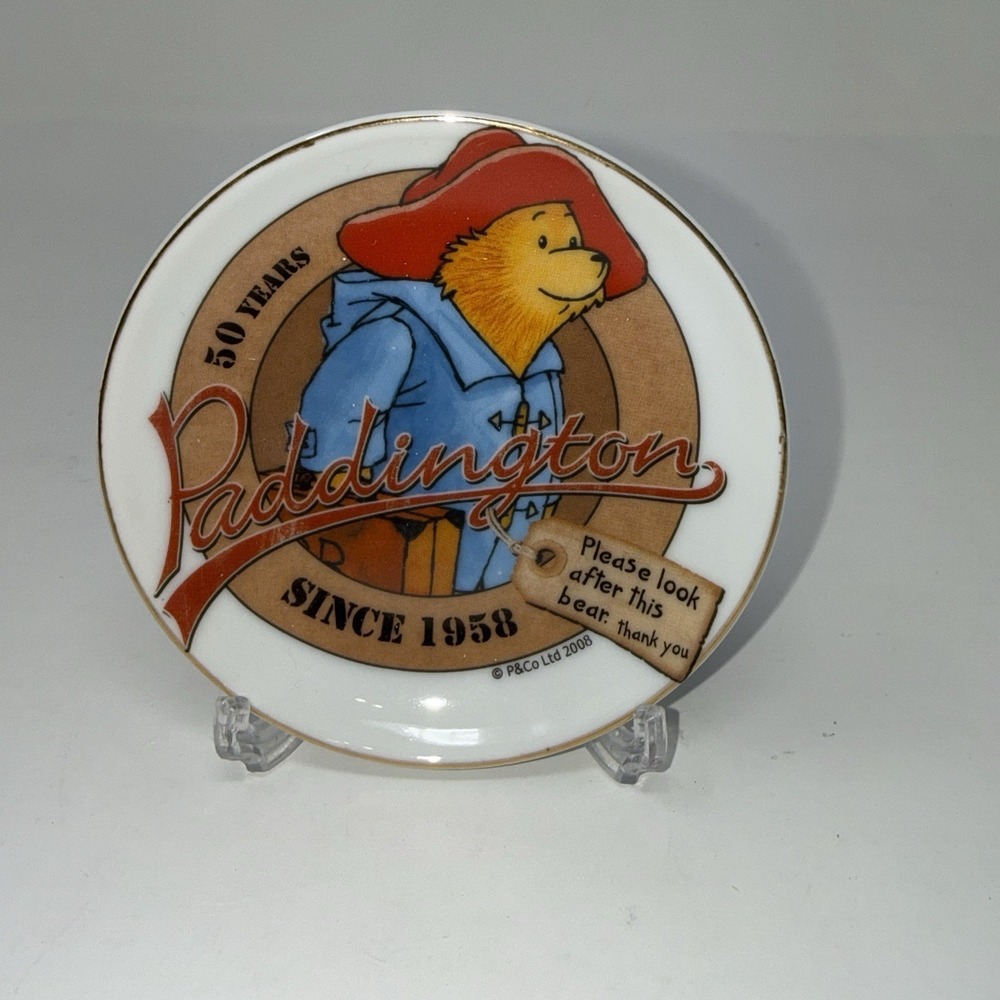 Paddington Bear Reutter & Porzellan Decorative Small Plate With Stand 2008 P&C